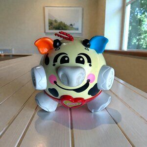 Fisher Price Mattel 5" Cow Bumble Ball Play Toy Bounce & Moo/Giggle Sound TESTED